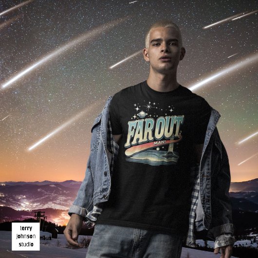 ファーアウトマンレトロ60のスローガンパーソナライズされた Tシャツ