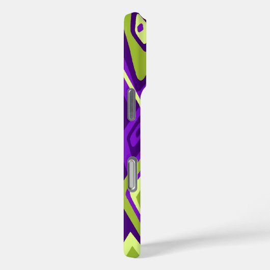 ファーアウトレトロ抽象芸術サイケデリックパープル Case-Mate iPhoneケース (裏面 / 右)