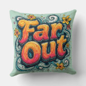 ファーアウトレトロ70sサイケデリック Groovy Hippie クッション (裏面)