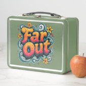 ファーアウトレトロ70sサイケデリック Groovy Hippie メタルランチボックス (インサイチュ)