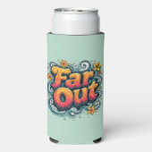 ファーアウト レトロ 70年代 サイケデリック グルービー ヒッピー スリム缶クーラー (Seltzer裏面)