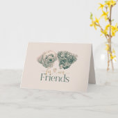 ファーエバーの友達が折りたたんだグリーティングカード カード (黄色い花)