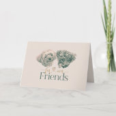 ファーエバーの友達が折りたたんだグリーティングカード カード (正面)