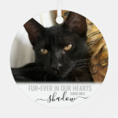 ファーエバーの私たちのハートペット記念碑 メタルオーナメント (裏面)