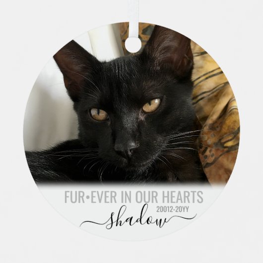 ファーエバーの私たちのハートペット記念碑 メタルオーナメント (正面)