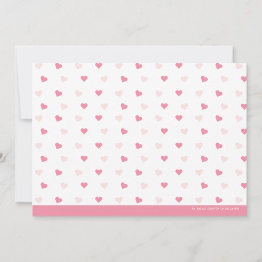 ファーエバーミンペットバレンタインハートフォトカード 招待状 (裏面)