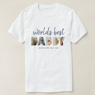 『ファーカッコいいザーズ・デイ・フォト・コラージュ・ワールズ・最高 Tシャツ