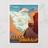 ファーカパススイスヴィンテージ旅行はがき ポストカード (正面)