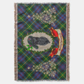 ファーカーソンスコッチドッグクリスマスブランケット スローブランケット (正面縦)