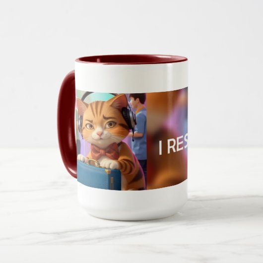 ファーガスマックフルフの「私は私のケースを残す」マグカップ マグカップ (正面左)