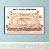 ファーガソンによる四角と静止した地球の地図 キャンバスプリント (インサイチュ (ウッドフロア))