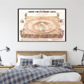 ファーガソンによる四角と静止した地球の地図 キャンバスプリント (インサイチュ (寝室))