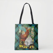 ファーガソンのタータンチェック格子縞のトート トートバッグ (正面)