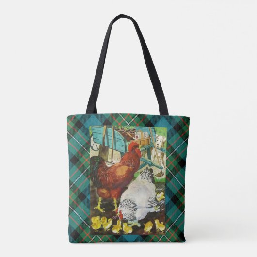 ファーガソンのタータンチェック格子縞のトート トートバッグ (裏面)