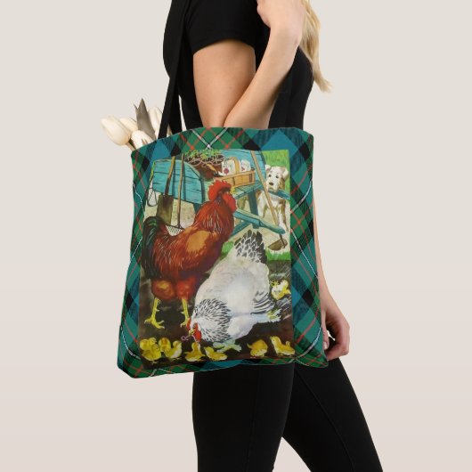 ファーガソンのタータンチェック格子縞のトート トートバッグ (クローズアップ)