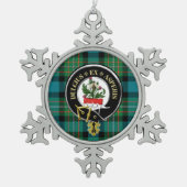 ファーガソンの一族のクリスマスのオーナメント スノーフレークピューターオーナメント (正面)