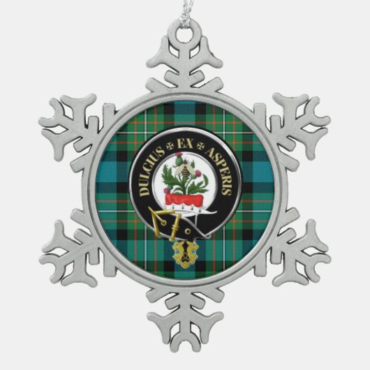 ファーガソンの一族のクリスマスのオーナメント スノーフレークピューターオーナメント (正面)