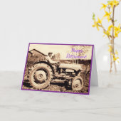 ファーガソントラクター1950退職 カード (黄色い花)