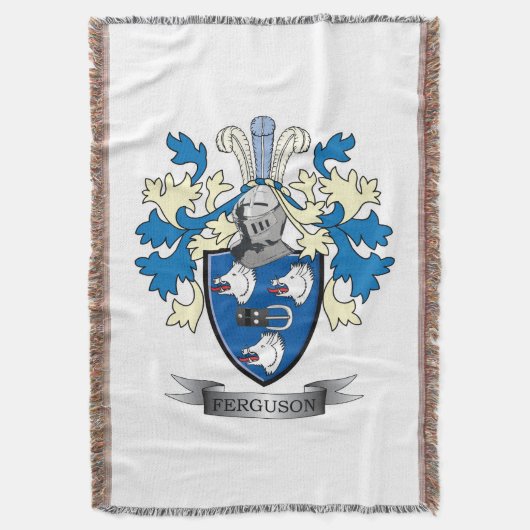 ファーガソン家紋コートオブアームズ スローブランケット (正面縦)