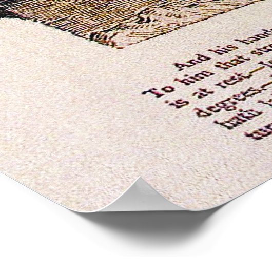 ファーガンによる正方形と静止地球の地図 ポスター (角)