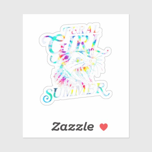 ファーガール夏のポおもしろいッサム絞り染め シール (シート)