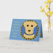 ファーキッドラブラドールカードから父の日へ カード (黄色い花)