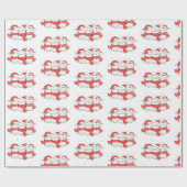 ファークリスマス猫科の動物 ラッピングペーパー (フラット)