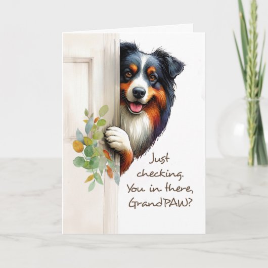 ファーグランドベビーおもしろいの父の日のピーキングから カード (正面)