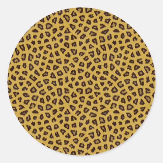 ファーコレクション – Leopard ラウンドシール (正面)