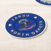 ファーゴノースダコタ ラウンドペーパーコースター (アングル)