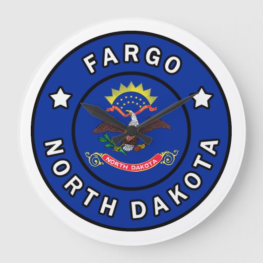 ファーゴノースダコタ ラージ壁時計 (正面)