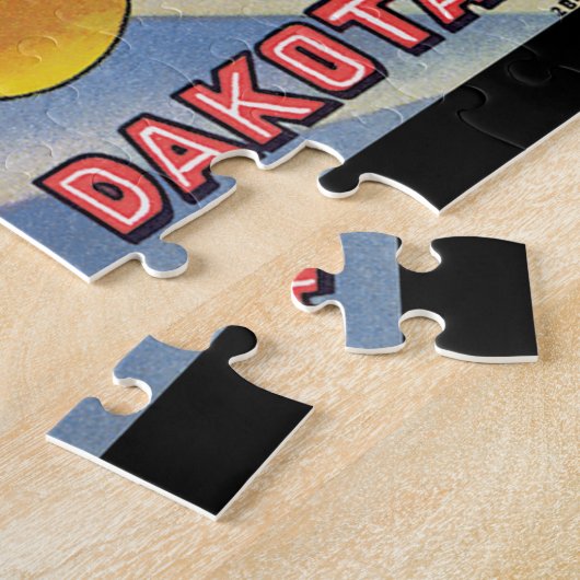 ファーゴ北のDakota_Vintageの旅行からの挨拶 ジグソーパズル (側面)