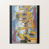 ファーゴ北のDakota_Vintageの旅行からの挨拶 ジグソーパズル (縦)