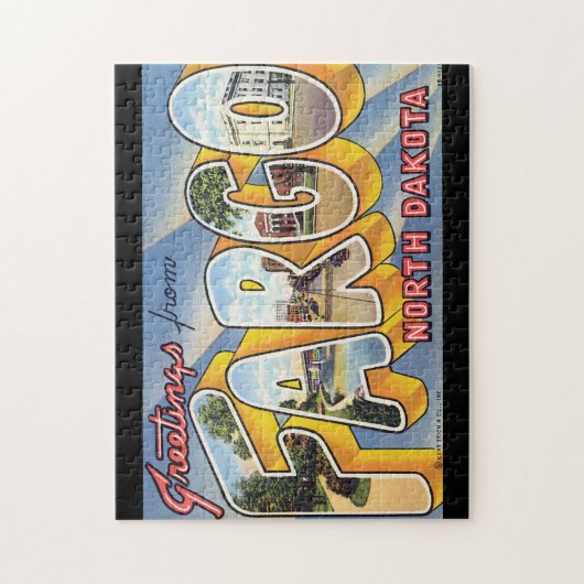 ファーゴ北のDakota_Vintageの旅行からの挨拶 ジグソーパズル (縦)