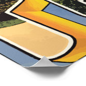 ファーゴ・ノースダコタからのご挨拶ヴィンテージ ポスター (角)