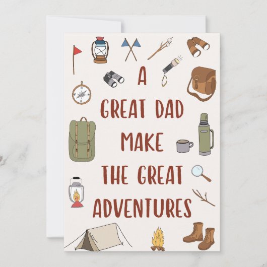 ファーザズデイアドベンチャーキャンプ引用文 カード (正面)