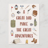 ファーザズデイアドベンチャーキャンプ引用文 ポストカード (正面)