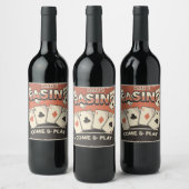 ファーザズデイカジノポーカーカード ワインラベル (ボトル)