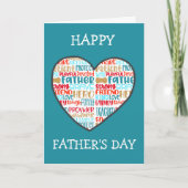 ファーザズデイカワイイハートホリデーカード シーズンカード (正面)