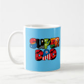 ファーザズデイギフトスーパーダードスーパーヒーローすごいパパ コーヒーマグカップ (左)