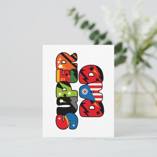 ファーザズデイギフトスーパーダードスーパーヒーローすごいパパ シーズンカード (スタンド正面)