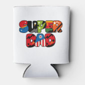 ファーザズデイギフトスーパーダードスーパーヒーローすごいパパ 缶クーラー (正面)