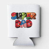 ファーザズデイギフトスーパーダードスーパーヒーローすごいパパ 缶クーラー (裏面)