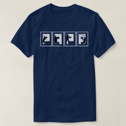ファーザズデイギフト魚釣り Tシャツ (デザイン正面)