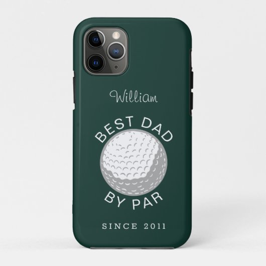 ファーザズデイゴルフ最高のパパバイパールカスタムゴルフ Case-Mate iPhoneケース (裏面)