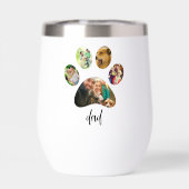 ファーザズデイドッグパパ | 5 Paw印刷フォトコラージュ (背面)