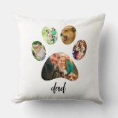 ファーザズデイドッグパパ | 5 Paw印刷フォトコラージュ クッション (正面)