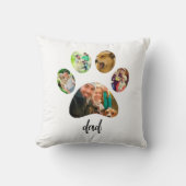 ファーザズデイドッグパパ | 5 Paw印刷フォトコラージュ クッション (正面)