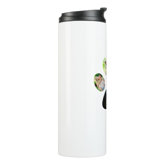 ファーザズデイドッグパパ | 5 Paw印刷フォトコラージュ タンブラー (回転左)