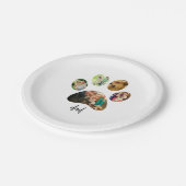 ファーザズデイドッグパパ | 5 Paw印刷フォトコラージュ ペーパープレート (アングル)